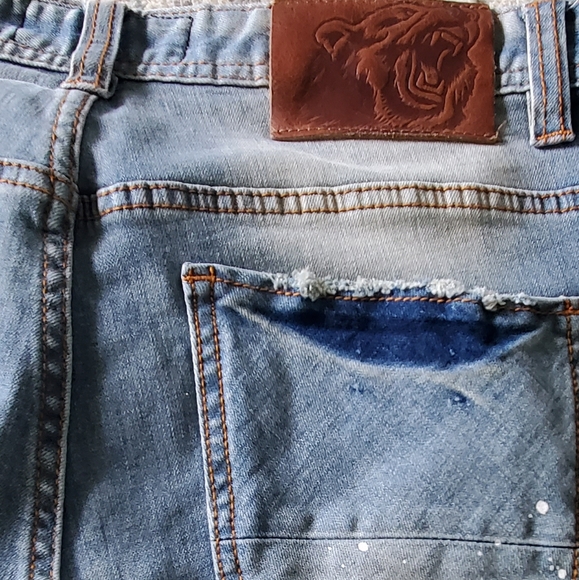 Hustle Gang Whiskey Throttle Spray Paint Jeans. Sz. 34. - Picture 7 of 16